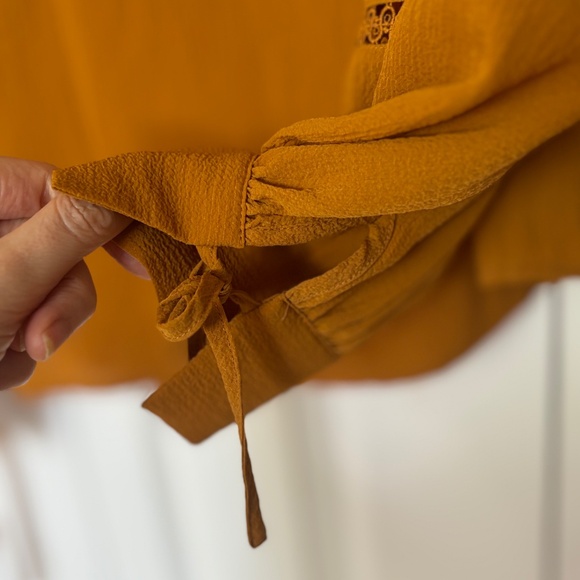 Long Sleeve Popover with Lace Tape Inserts - Picture 3 of 6